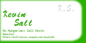 kevin sall business card